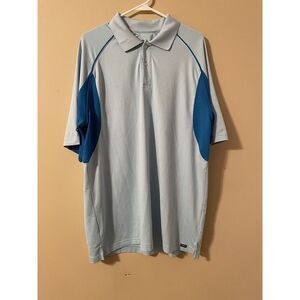 Fidra Men's‎ Light Blue Short Sleeve Size L Moisture Wicking Golf Shirt